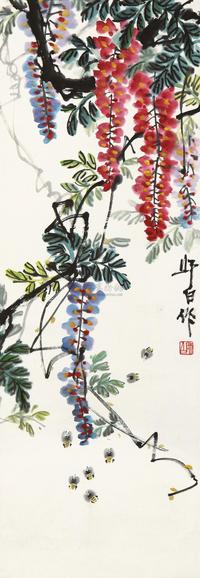 娄师白 花香扑鼻 立轴