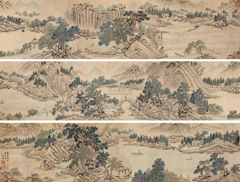 吴彬 （款） 1606年作 桃源仙居 手卷