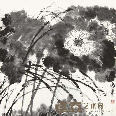 刘海粟 荷香满溢 立轴 68×68cm