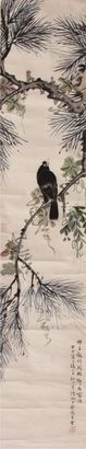 陆抑非 花鸟 立轴