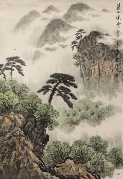 卢星堂 山水 立轴 68×45
