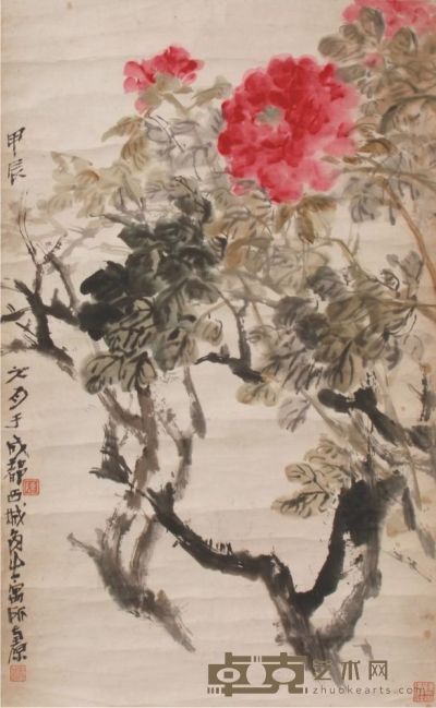 陈子庄 花卉 立轴 95×57