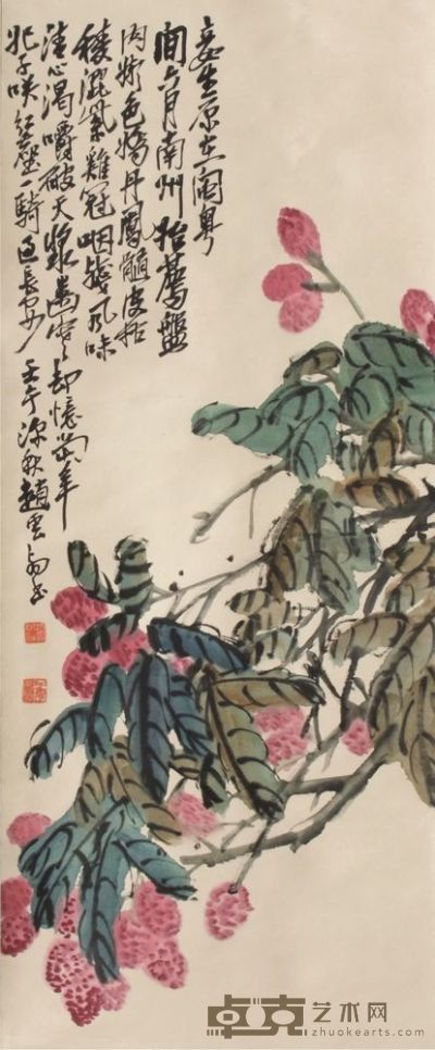 赵云壑 花卉 立轴 100×41