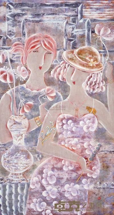 曹娜 2011年作 清香 镜心 136×68cm