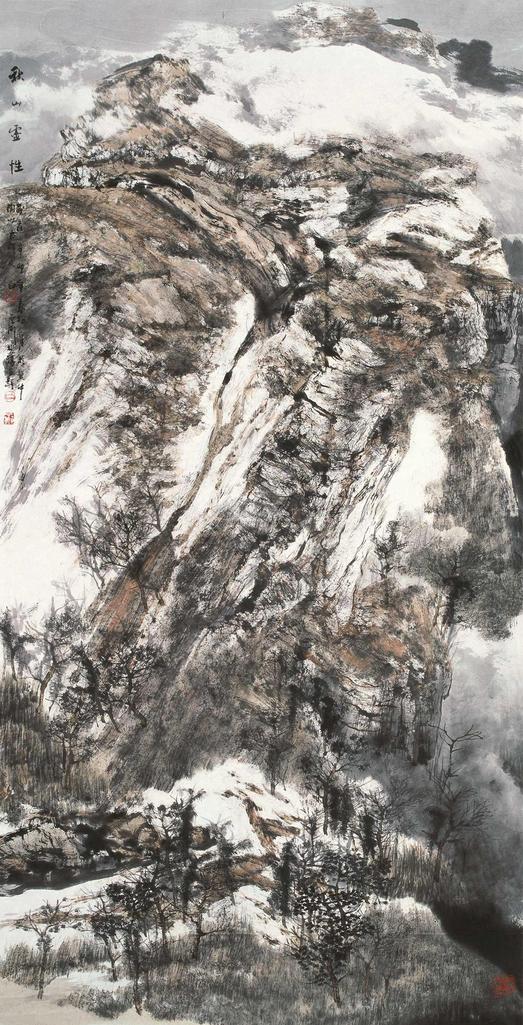白云乡 2011年作 秋山灵性 镜心