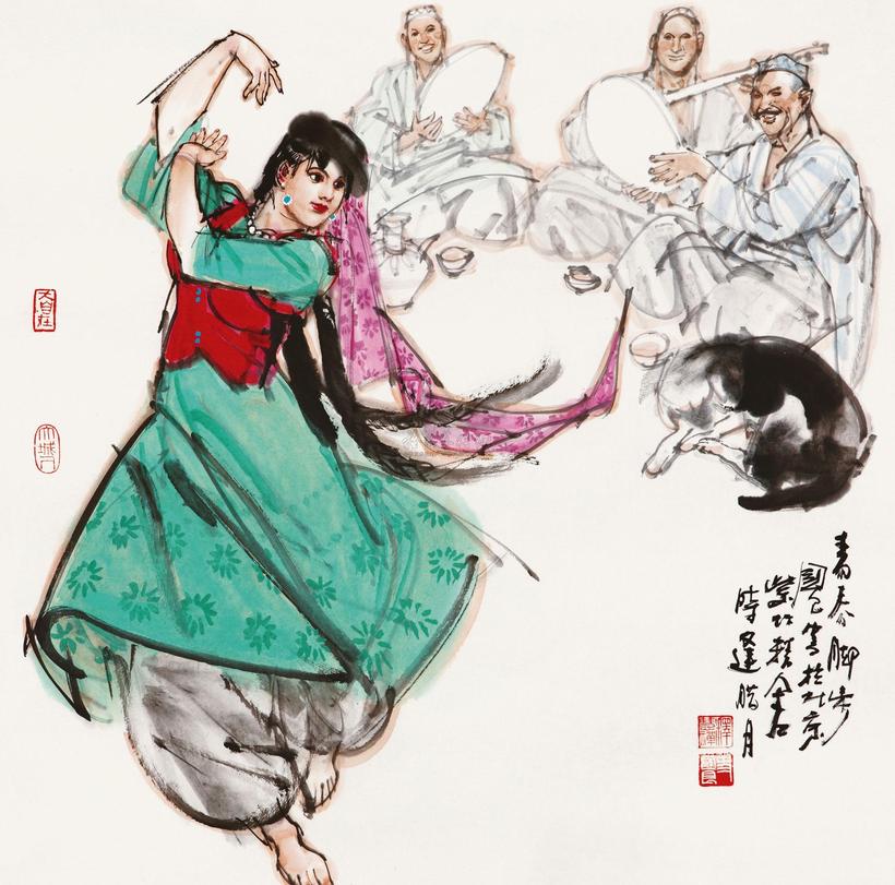 史国良 2010年作 青春脚步 镜心