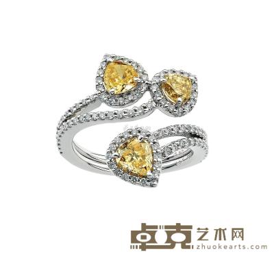 铂金（Pt900）钻石戒指 