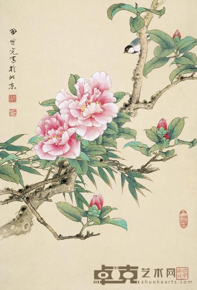 田世光 花鸟 镜心 68.5×46.5cm