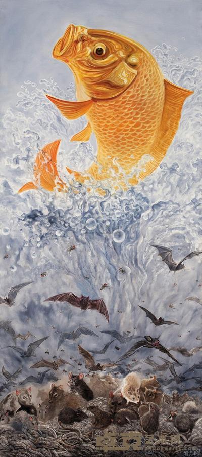 方力钧 2011年作 2011 180×80cm