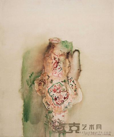 周春芽 1998年作 瓷瓶 72×60cm