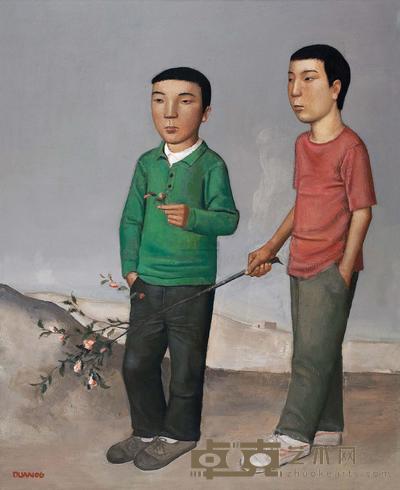 段建伟 2006年作 少年和花 135×110cm