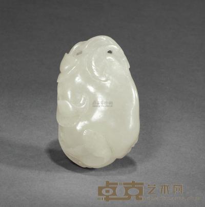 清中期 白玉瓜瓞绵绵 高6cm