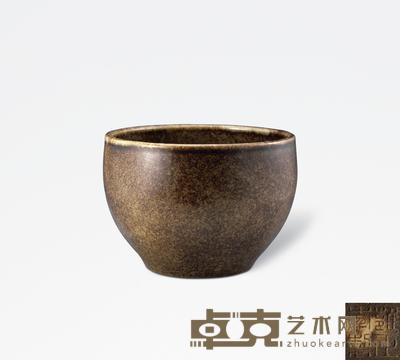 清雍正 仿古玉釉钵式缸 高13cm