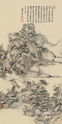 王原祁 己卯（1699）年作 湖山闲居 镜片