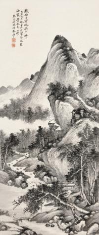 吴琴木 乙丑（1925）年作 复岫百重 立轴