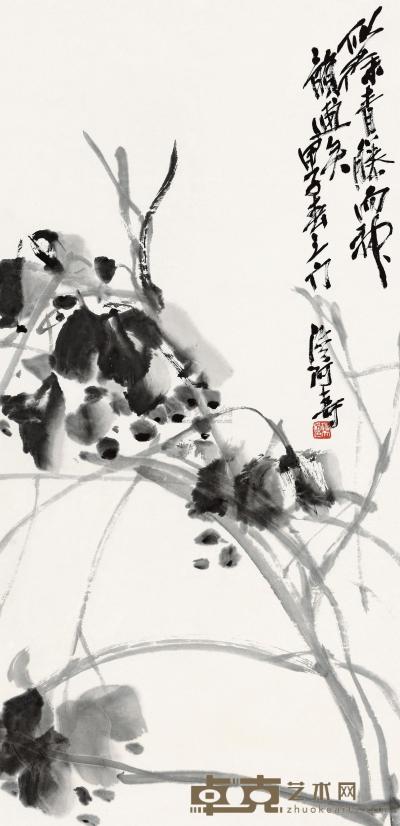 潘天寿 甲子（1924）年作 青藤神韵 立轴 67×33cm