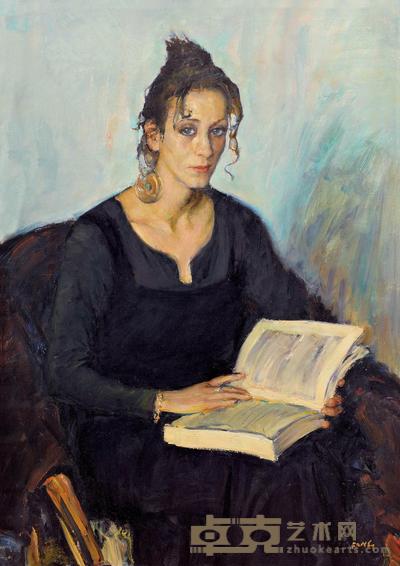 方世聪 1997年作 专注的安妮 92×65cm