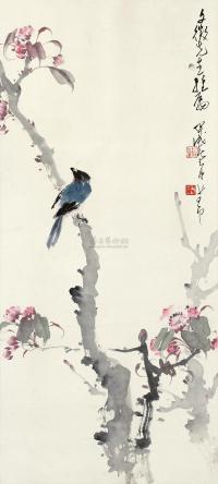 赵少昂 1934年作 花鸟 镜框