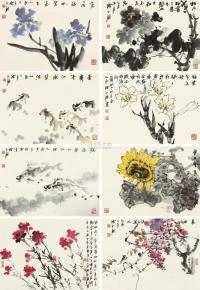 陈永锵 2005年作 花卉 镜框 （二十开）