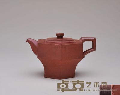 1998年作 周定华 高六方壶(紫泥调砂) 高9.5cm