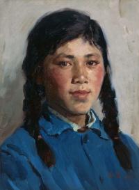 靳尚谊 1976年作 延安的女学生