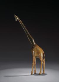 十九世纪 犀角长颈鹿摆件