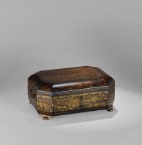 十九世纪 描金人物纹化妆盒