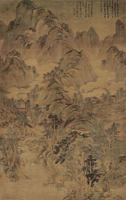 吴历 1666年作 夏山图 立轴