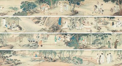 顾见龙 1676年作 杜甫饮中八仙诗意 手卷