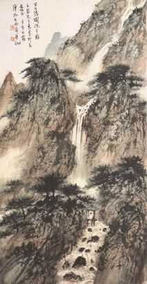 傅抱石 山水