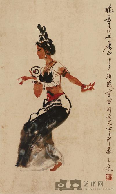 杨之光 甲子（1984）年作 文成公主 立轴 83×49cm