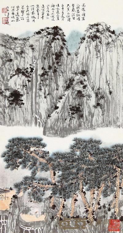 江宏 松风泉声 立轴 90×48cm