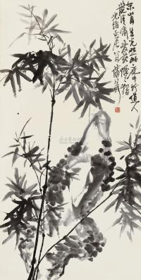 蒲华 壬辰（1892）年作 竹石图 立轴