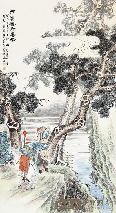 叶步青 乙丑（1985）年作 大富贵亦寿考 立轴 145×79cm
