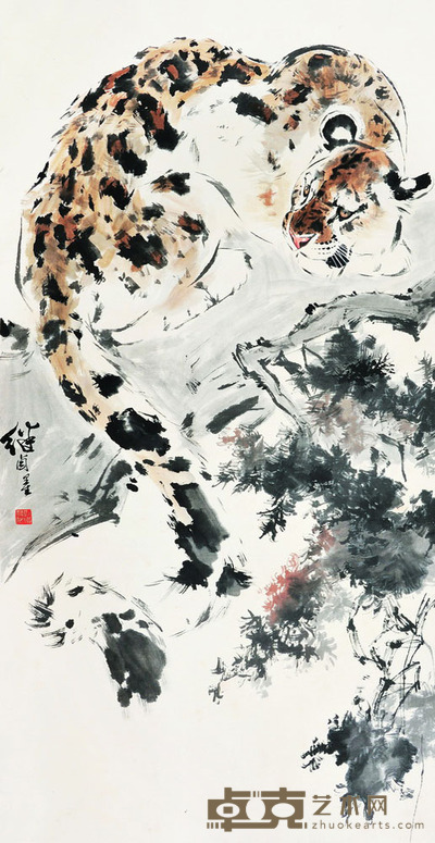 刘继卣 豹 134×68 每幅8.3
