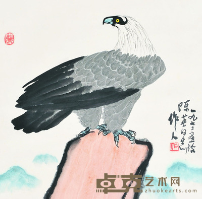 吴作人 苍鹰图 56×56 每幅2.8