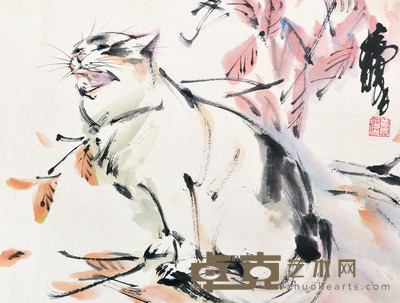 黄胄 猫 25.5×32.5