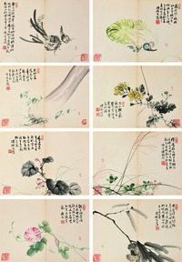 陈师曾 花卉册页