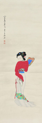 张大千 仕女图