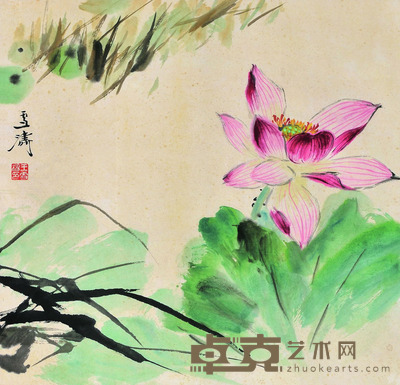 王雪涛 荷花 39×40 每幅1.4