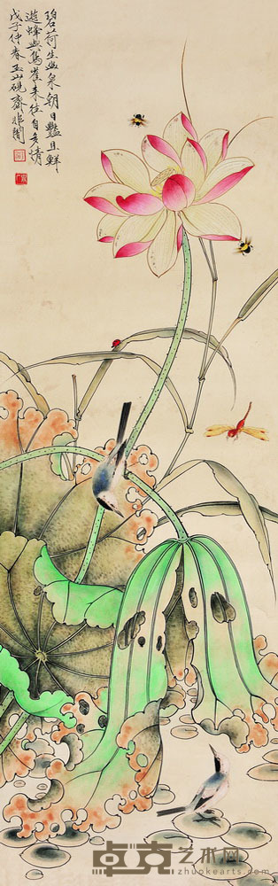 于非厂 荷花蜻蜓 96×31 每幅2.7