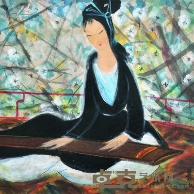 林风眠 抚琴图 64×65.5 每幅3.7