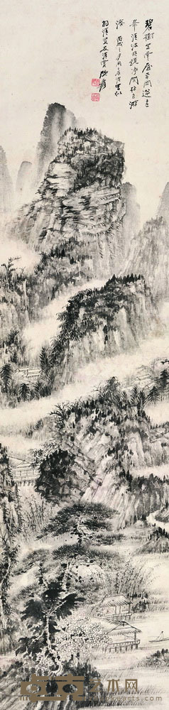 张大千 清波闲掉 119×29 每幅5.2