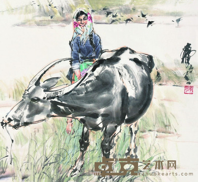 黄胄 牧牛图 49×52.5 每幅2.3