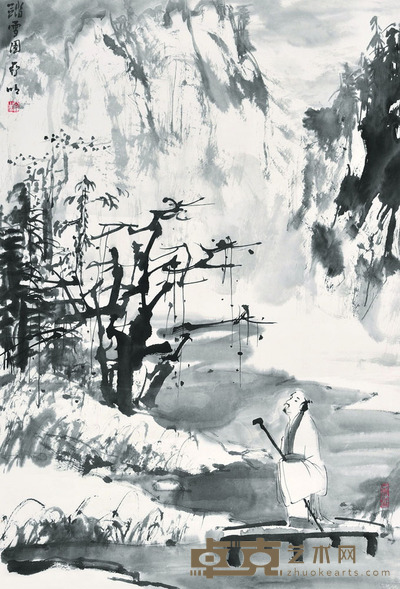 亚明 踏雪图 68×46 每幅2.8