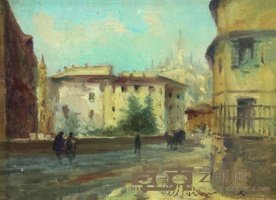 皮里诺齐齐 意大利街景 17.5×24