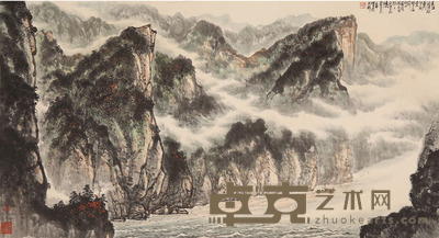 黄纯尧 山水 山峡 176x96cm 约15.2平尺