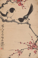 张采芹 双鹊图