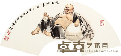 史国良 佛扇面 20×60