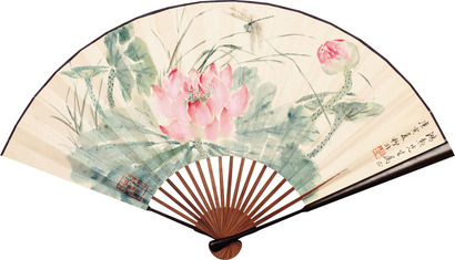陆抑非 花卉成扇